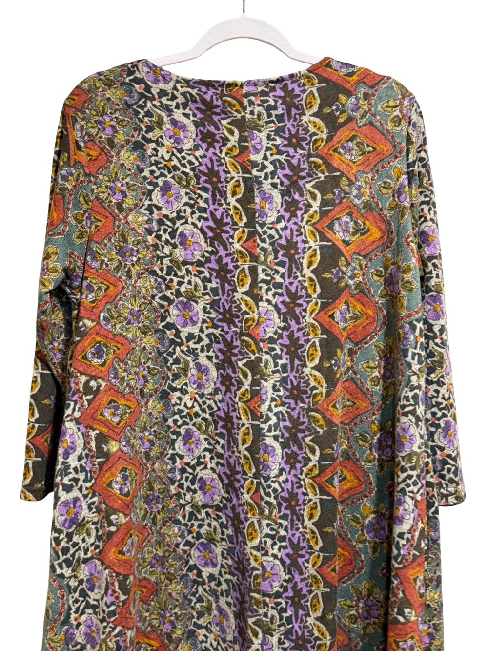 🤎 Natural Life Lottie Knit Maxi Dress Brown Tuscany Border Floral Boho Large - Picture 8 of 12